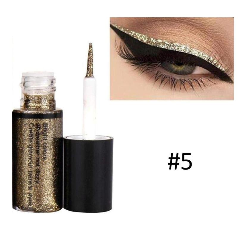 5 colors Liquid Glitter Eyeshadow Pencil Shimmer Eye shadow Waterproof Long-lasting Shimmer Eyeshadow Eyes Makeup cosmetic